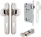 Cambridge Knob - Oval Entrance Set - Key / Turn - PN