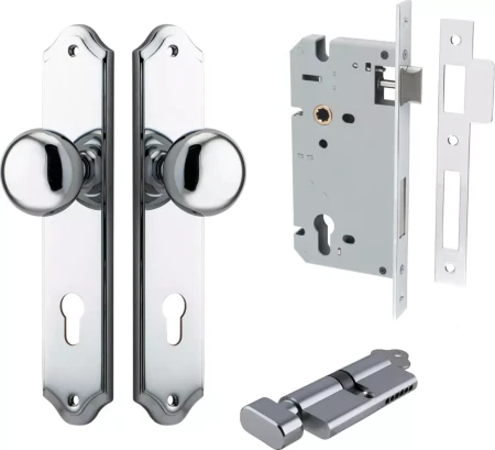 Cambridge Knob - Shouldered Entrance Set - Key / Turn - CP