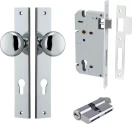 Cambridge Knob - Rectangular Entrance Set - Key / Key  - CP