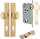 Cambridge Knob - Rectangular Entrance Set - Key / Turn - BB