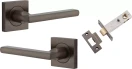 Baltimore Lever - Square Rose Passage Set - SB