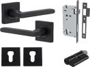 Baltimore Lever - Square Rose Entrance Set - Key / Key - MB