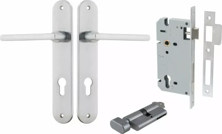 Baltimore Lever - Oval Entrance Set - Key / Turn - SC