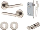 Baltimore Lever - Round Rose Entrance Set - Key / Turn - SN