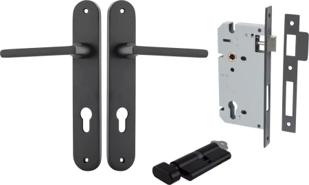 Baltimore Lever - Oval Entrance Set - Key / Turn - MB