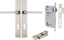 Baltimore Lever - Rectangular Entrance Set - Key / Turn - SN