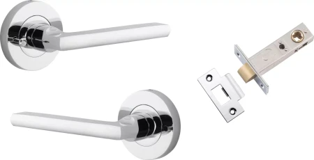 Baltimore Lever - Round Rose Integrated Privacy Set - CP