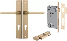 Baltimore Lever - Rectangular Entrance Set - Key / Turn - BB