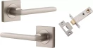 Baltimore Lever - Square Rose Passage Set - SN