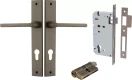 Baltimore Lever - Rectangular Entrance Set - Key / Key - SB