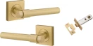 Helsinki Lever - Square Rose Passage Set - GLD