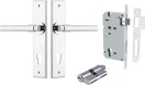 Helsinki Lever - Chamfered Entrance Set - Key / Key - CP