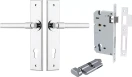 Helsinki Lever - Chamfered Entrance Set - Key / Turn - CP