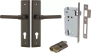 Helsinki Lever - Stepped Entrance Set - Key / Key - SB