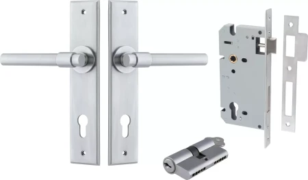 Helsinki Lever - Chamfered Entrance Set - Key / Key - SC