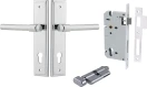 Helsinki Lever - Stepped Entrance Set - Key / Turn - CP