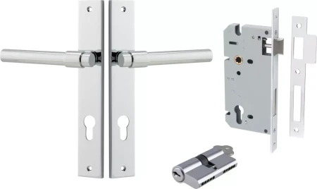 Helsinki Lever - Rectangular Entrance Set - Key / Key - CP