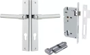 Helsinki Lever - Rectangular Entrance Set - Key / Turn - CP