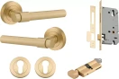 Helsinki Lever - Round Rose Entrance Set - Key / Turn - GLD