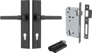 Helsinki Lever - Chamfered Entrance Set - Key / Key - MB