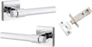 Helsinki Lever - Square Rose Integrated Privacy Set - CP