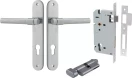 Helsinki Lever - Oval Entrance Set - Key / Turn - SC