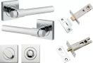 Helsinki Lever - Square Rose Privacy Set - CP