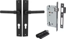 Helsinki Lever - Rectangular Entrance Set - Key / Key - MB