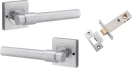 Helsinki Lever - Square Rose Integrated Privacy Set - SC