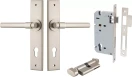 Helsinki Lever - Chamfered Entrance Set - Key / Turn - SN