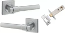 Helsinki Lever - Square Rose Passage Set - SC