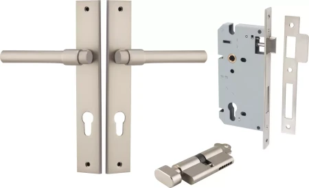 Helsinki Lever - Rectangular Entrance Set - Key / Turn - SN