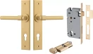 Helsinki Lever - Chamfered Entrance Set - Key / Turn - BB