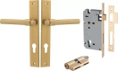 Helsinki Lever - Rectangular Entrance Set - Key / Key - BB