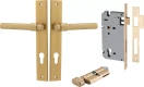 Helsinki Lever - Rectangular Entrance Set - Key / Turn - BB