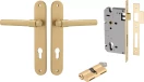 Helsinki Lever - Oval Entrance Set - Key / Key - GLD