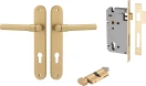 Helsinki Lever - Oval Entrance Set - Key / Turn - GLD