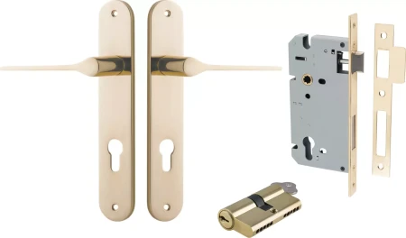 Como Lever - Oval Entrance Set - Key / Key - PB