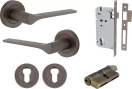 Como Lever - Round Rose Entrance Set - Key / Key - SB