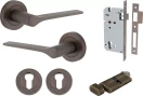 Como Lever - Round Rose Entrance Set - Key / Turn - SB