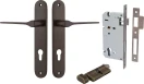 Como Lever - Oval Entrance Set - Key / Turn - SB