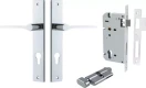 Como Lever - Rectangular Entrance Set - Key / Turn - CP