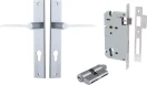 Como Lever - Rectangular Entrance Set - Key / Key - SC