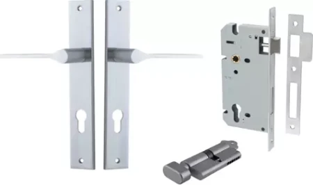 Como Lever - Rectangular Entrance Set - Key / Turn - SC