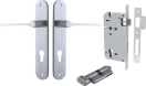 Como Lever - Oval Entrance Set - Key / Turn - SC