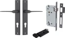 Como Lever - Rectangular Entrance Set - Key / Turn - MB