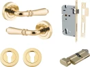 Sarlat Lever - Round Rose Entrance Set - Key / Turn - PB