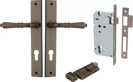 Sarlat Lever - Rectangular Entrance Set - Key / Turn - SB