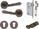 Sarlat Lever - Round Rose Entrance Set - Key / Turn - SB