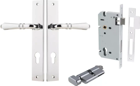 Sarlat Lever - Rectangular Entrance Set - Key / Turn - CP